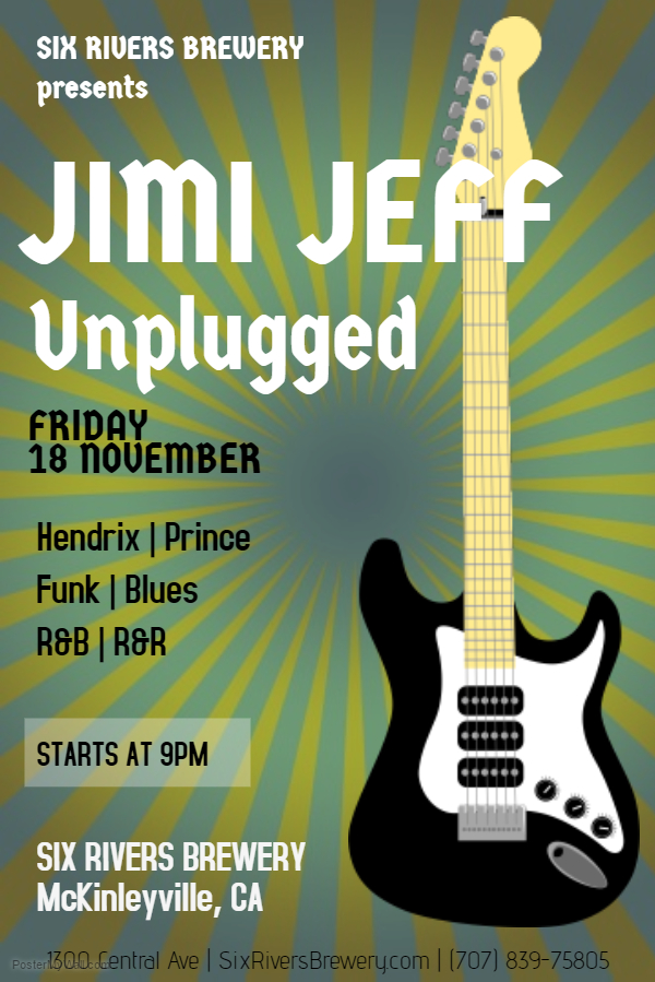 Jimi Jeff Unplugged at Six Rivers Brewery – Fri Nov 18