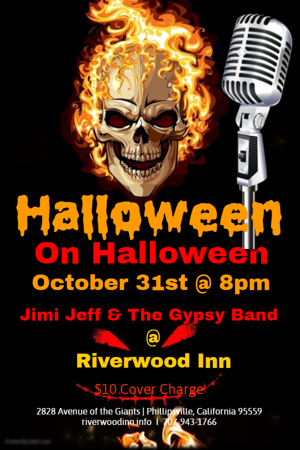 Riverwood Inn Halloween on Halloween with Jimi Jeff & The Gypsy Band | Mon Oct 31