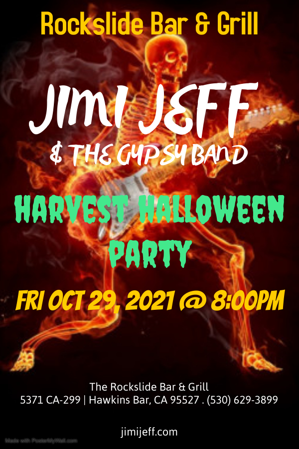 Jimi Jeff & The Gypsy Band Harvest Halloween Party @ Rockslide Oct 29, 2021